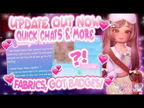 💗ALERT💕 NEW UPDATE OUT NOW QUICK CHATS, PLAYER REALM FAVORITES & 💌MORE😍 | Royale High