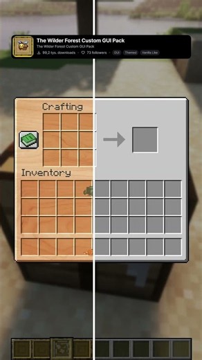 Best Minecraft Forest GUI Resource Pack: The Wilder Forest Custom GUI Pack #minecraft #shorts #mc