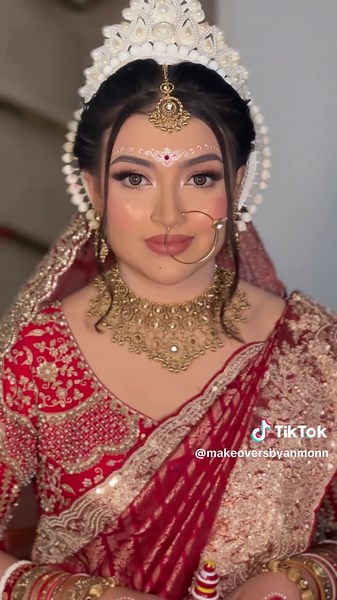 Makeovers by Anmon (@makeoversbyanmonn) - Stunning Bangali Bride Signature Makeover by Anmon