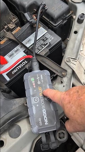 using a Noco Boost Plus 1000a jump starter on a completely dead battery. #shorts #noco #automob8le