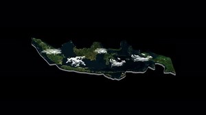Indonesia 3D Country Map Animation Transparent Alpha