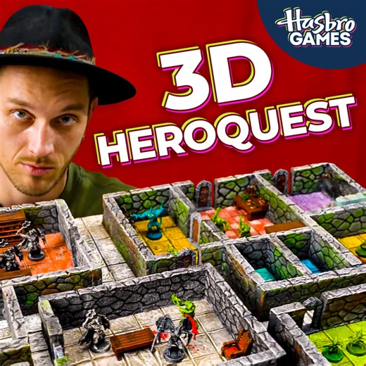 We Made a Fully 3D HeroQuest Board! It Will Change the Way You Play! | Hasbro Games Play