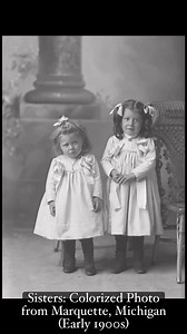 A colorized photo of siblings from Marquette, Michigan, early 1900s!#History #Colorize #Restore #AdobePhotoshop #Vintage #MarquetteMichigan #Early1900s #OldPhotos | Memory Lane Photos
