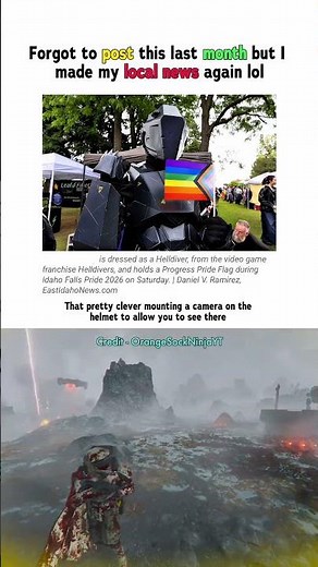 So, This Helldiver cosplay literally made the local news - Helldivers 2