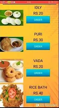 Food ordering app using thunkable