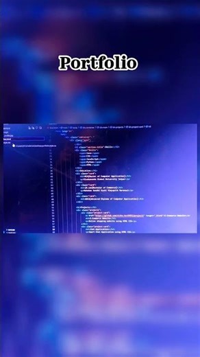 Create Portfolio Website 😀 #short video #codingtips