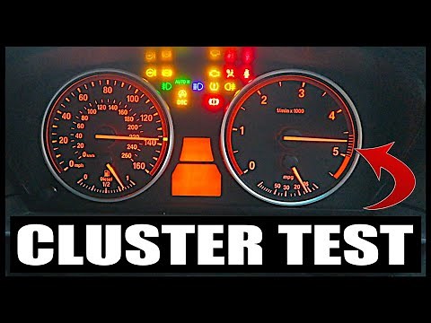 BMW Instrument Cluster Display Test | Needle Sweep and Light Check