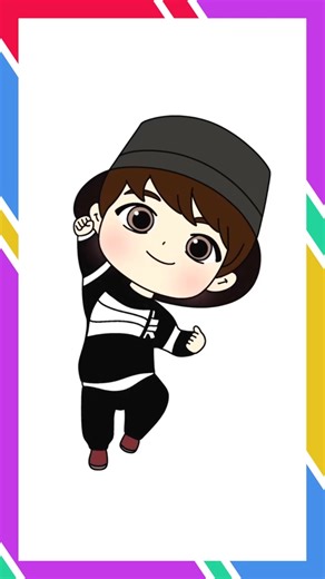 Drawing Jung Kook BTS Cartoon Easy