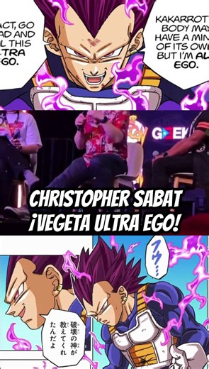76K views · 736 reactions | Christopher Sabat lanza una prueba de cómo se escucharía Vegeta en su nueva transformación en Dragon Ball Super, Ultra Ego! En el Puerto Rico Comic Con 2025#dragonball #dragonballsuper #vegeta #dragonballmanga #ultraego #manga #anime | DragoLink | Facebook