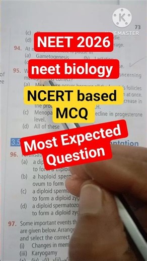 Human ReproductionClass 12for NEET#NEET 2026#neet biology# NCERT #MCQ.#shorts#ytshorts #HelpStudy