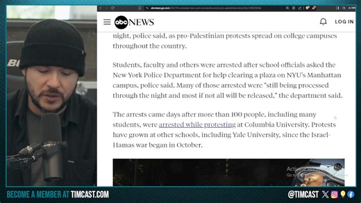 18K views · 710 reactions | MASS ARRESTS As Police STORM Anti Israel Protest At NYU, Billionaires CUT FUNDING To Woke Colleges | Tim Pool | Facebook