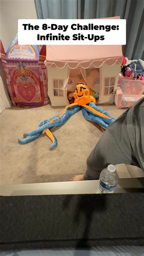 He's stuck in a sit-up infinity loop! Watch as this guy tackles the never-ending sit-up challenge. How long do you think he'll last? Let us know in the comments! #FitnessChallenge #SitUps #InfinityLoop #WorkoutMotivation #Endurance | Big Win Winter on FB