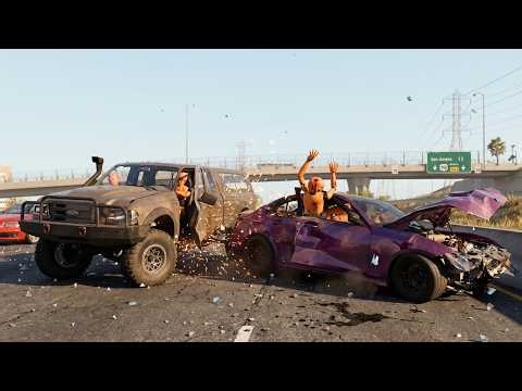 BeamNG Drive - Realistic Car Crashes #20