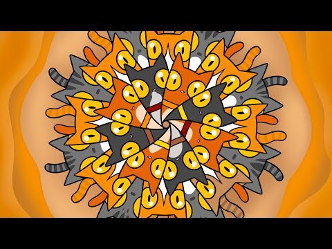 Cat Spiral Mandala | Hypnotic Cat Pattern | Cute Abstract Animal Design