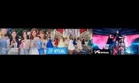 Mix of 3 videos from youtube : red velvet = twice = blackpink