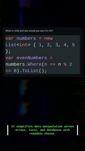 What is LINQ? | C# Interview Question #Shorts #Csharp #Coding #Programming