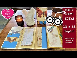 MAKE an EASY GIFT from a 12 x 12 Scrapbook Paper! Step by Step Tutorial! The Paper Outpost!