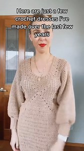 The last two I use as swimsuit coverups! Patterns available on@my website! #crochetdress #crochet #crochetdesigner | CozyCreativeCrochets