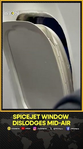 Pune-Bound SpiceJet Aircraft's Window Frame Dislodges Mid-Air; Video Goes Viral | WION