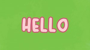 Download hello animation text using green screen, suitable for opening for free