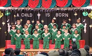 Preschoolers Entertain Audience With “Rockin’ Around The Christmas Tree” Dance Routine