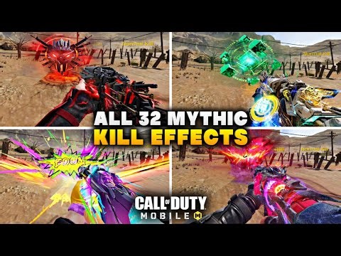 All 32 Mythic Kill Effects In COD Mobile | Every Mythic Weapon Kill Effects In Ultra HD Max Graphics