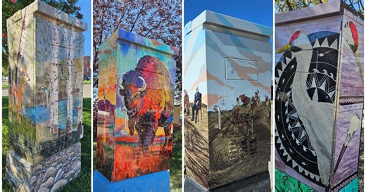 New traffic signal box artwork in downtown Great Falls
