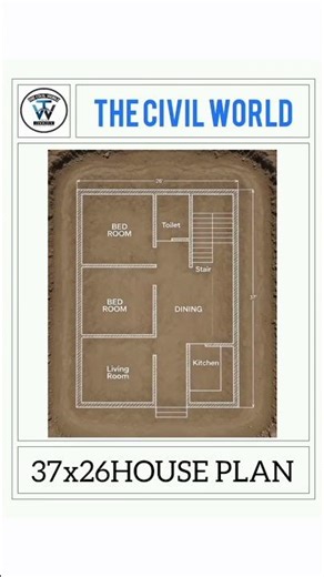 house Plan, 37x26 autocad House plan, #viral #viralhook #viral #autocad #planning #housedesign #3d