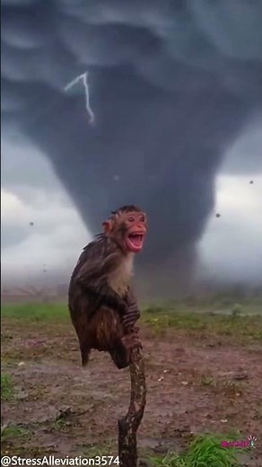 🌪️🙊 Monkey vs Tornado! The Funniest Wind Adventure Ever 😂💨