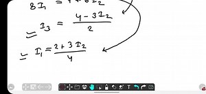Electricity: Kirchhoffs Rules An application of Kirchhoff's Rules to the circuit shown below results in the following system of equations: { I3 =I1+I2 8 =4 I3+6 I2 8 I1 =4+6 I2 . Find the currents I1, I2, and I3 (IMAGE CAN'T COPY) | Numerade