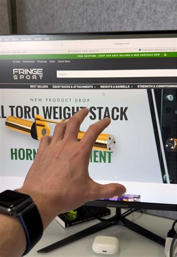 New Product Launch‼️ The El Toro Weight Stack Horn Attachment✨ 160lbs not enough?? The El Toros solve just that… just throw em on and add some plates! Grab yourself one (or a pair👀) today! #fyp #fringesport #homegym #fitness #gym