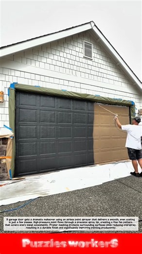 Garage Door Paint Transformation! The Finish Is Absolutely Stunning
