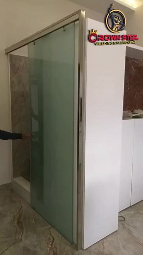 93K views · 600 reactions | Shower enclosure fitting slider glass door!! #crownsteel WhatsApp : +91 9557369618 | Crown Steel Welding & Fabricating | Facebook