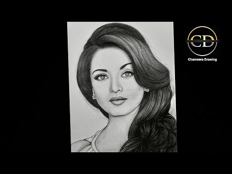 How to draw actress " Aishwarya Rai " (step by step) Pencil Drawing Tutorial/Easy Drawing Tutorial