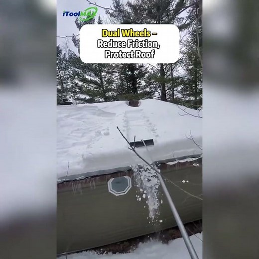 26″ Snow Roof Rake with Wheels — Extended Reach, Effortless Snow Removal ❄️