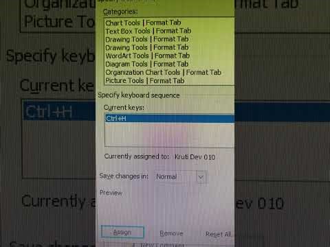 Shortcut key for Hindi or English writing in one document and customise ribbon