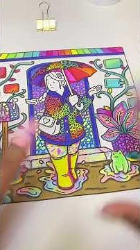 Coloring tutorial: Colorful leopard print pattern🐆💖 #coloringtutorial #lisafrank #colortok