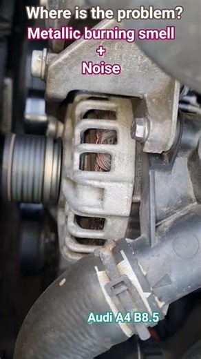 Audi A4 / Noise and metallic burning smell from motor #CGLC