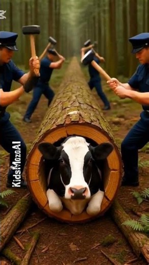 Rescue Cow #funny #vfx #memes #satisfying #animals #comedyeffect #shortfeed #funnyvideo #watermelon