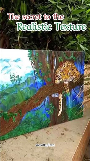 Watch this jungle-inspired leopard painting come alive step by step 🐆#3dart#textureart#art #ytshorts