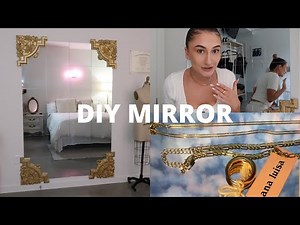 HOW TO BUILD A DIY FLOOR MIRROR: anthropologie inspired + a mini jewelry haul