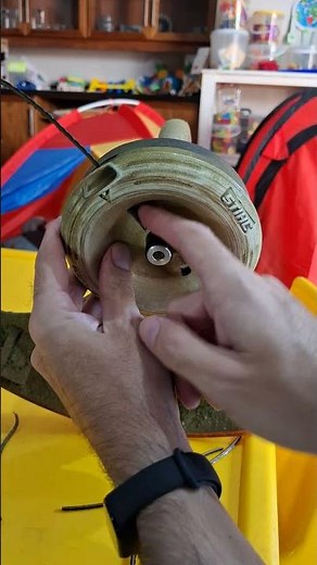 How to remove and install trimmer line on a Stihl Duro cut head. ✂️ #michaelstoolbench #stihl #fs45