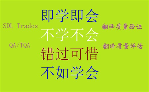 翻译质量控制QA与TQA