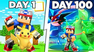 Spending 100 DAYS As ASH KETCHUM in PIXELMON! (Minecraft Pokemon)
