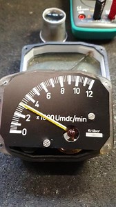 Monday afternoon treat. Got sent this krober rev counter to test. Word of caution. These need to be run from the AC side as it uses the signal to determine the rpm. This particular model is only a 2 wire connection so it uses the AC signal to power the unit and detect rpm based on the generator frequency. If you do the maths then 50 hz is 3000 rpm for a 6 pole stator producing 3 cycles per revolution. Here's a short video of the testing. Enjoy. | scootronics.co.uk