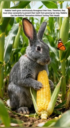 Rabbits' teeth grows continuously throughout their lives