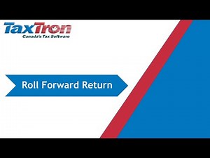 How to Roll forwarding previous year tax return in TaxTron Web?