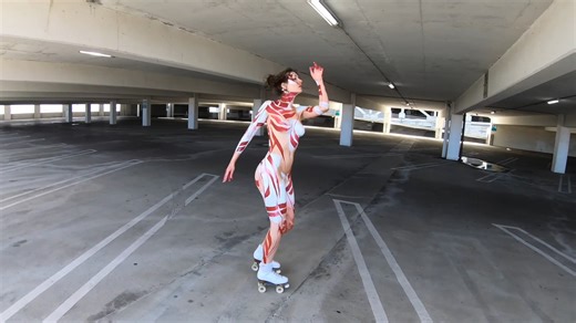 At the Beach Wearing Only Body Paint