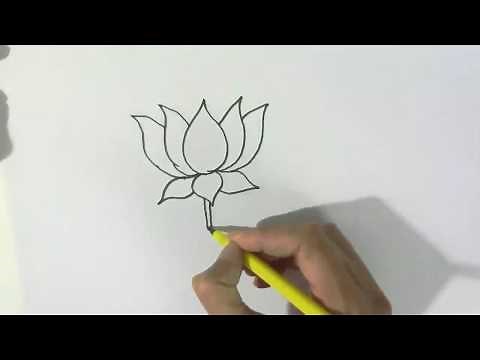 How to draw a Lotus - in easy steps .Advanced lesson
