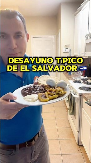 Desayuno típico de El Salvador 🇸🇻 | Platanitos fritos, frijoles refritos, huevo y crema